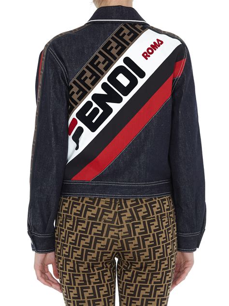 fendi jacket black and yellow|Fendi denim jacket women's.